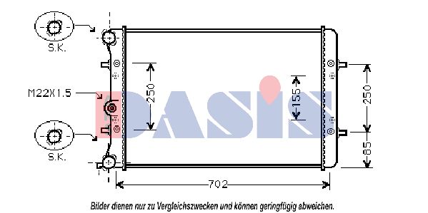 AKS DASIS Jäähdytin,moottorin jäähdytys 040027N